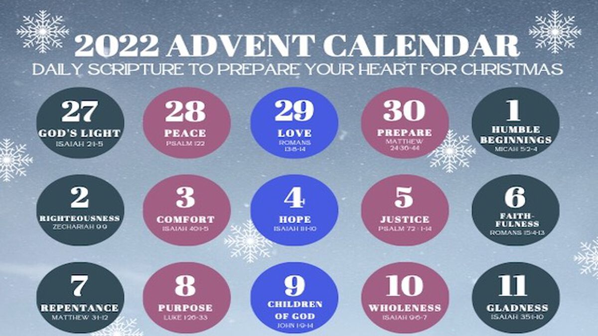 2022 Advent Scripture Calendar image number null